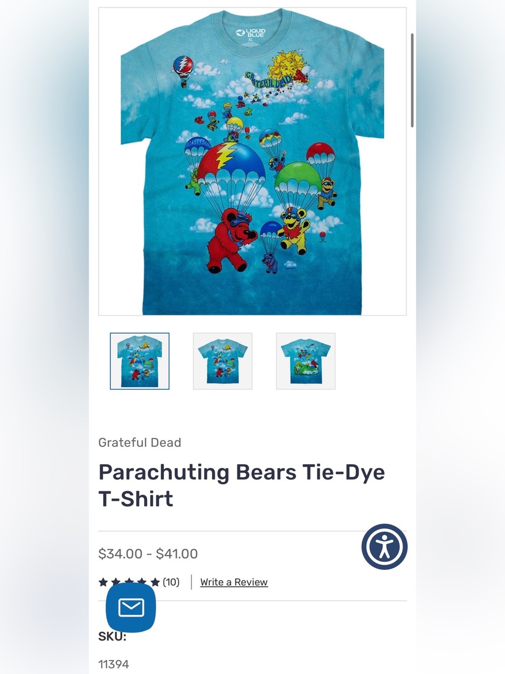 Grateful Dead Parachuting Bears Tie-Dye
T-Shirt - Picture 2 of 10